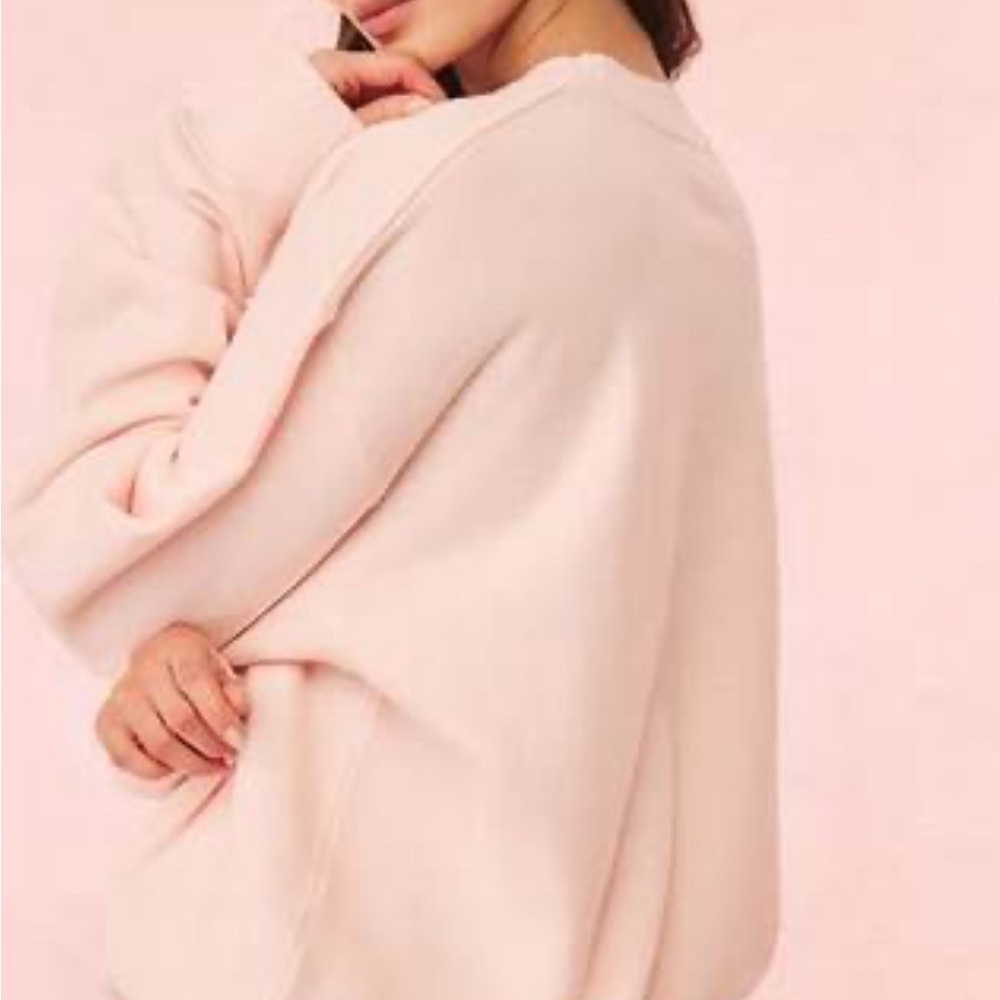 NWT LoveShackFancy Blush Pink Sweatshirt - Picture 3 of 10
